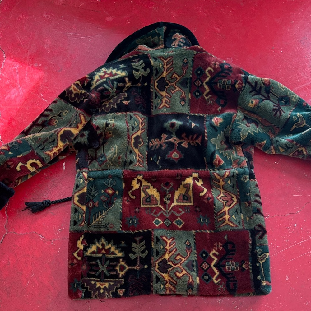 Vintage Tapestry Jacket with Black Collar - Picture 6 of 7